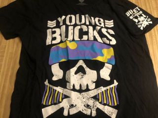 Young Bucks Bullet Club Camo Skull T - Shirt Aew Njwp Pro Wrestling Japan Xl