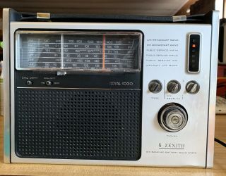 Vintage Zenith Royal 1000 Am/fm/uhf/vhf/air Psb 6 Band Portable Multiband Radio