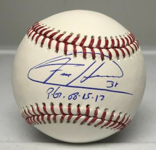 Felix Hernandez " 2012 Perfect Game " Signed Baseball Jsa Witnessed Mariners