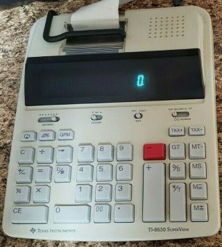 Vintage Texas Instruments Ti - 8630 Electronic Printing Calculator Adding Machine