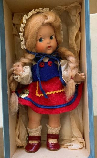 Vtg Vogue Ginny Early Rare Gretel Compo Toddles 40s All Box