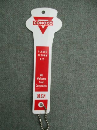 Vintage Conoco Gas Service Station Mens Restroom Bathroom Key Holder