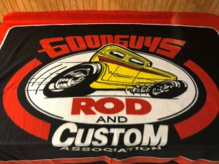 Vintage Goodguys Rod And Custom Blanket Decor Man Cave Shop Display Hot Rod 1