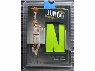 2018 - 19 Noir Trae Young Rookie Jumbo Material Patch 08/10 Hawks Aad