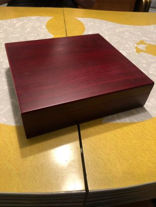 Humidor Cigar Box With Humidifier And Double Cutter 7.  5x8x1.  5 In.  Interior