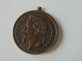 Vintage Napoleon Iii Empereur Empire Francais 1870 Coin Holder Lighter???