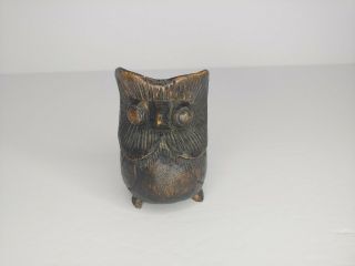 Vintage Owl Wood Hand Carved Handmade Figurine Sculpture Animal Home Decor Gift