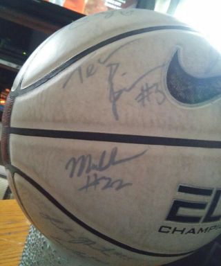 000 UVA Cavaliers Autographed Basketball 2014 ACC Champs? Tony Bennett 14 Signs 2