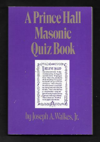 1989 A Prince Hall Masonic Quiz Book Grand Lodges Phylaxis Society Saint Orgne