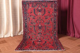 3x6 Wool Antique Red Hand Knotted Traditional Vintage Oriental Turkish Area Rug