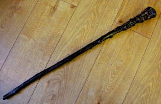 Antique,  Knotty Irish Shillelagh Blackthorn Walking Stick C 1870