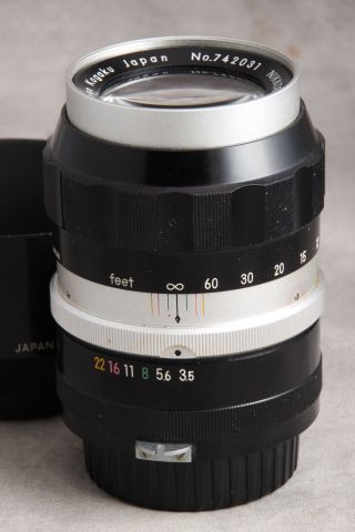 Vintage Nikkor Q 13.  5cm F/3.  5 Non Ai Nikon Lens,  But As - Is