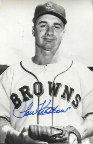Lou Kretlow Autographed St.  Louis Browns Vintage Rowe Postcard