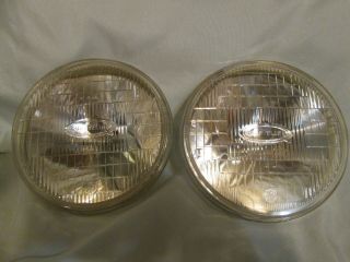 Vintage Ge 04051 12v.  Clear Flat Face Lamps,  Lights.  Hot Rat Rod,  Truck