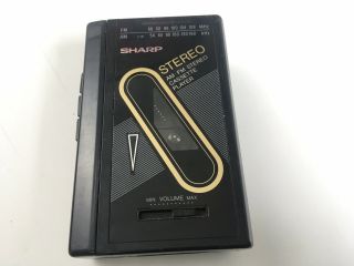 Vintage Sharp Portable Walkman Personal Stereo Cassette Player Jc - 130 Not