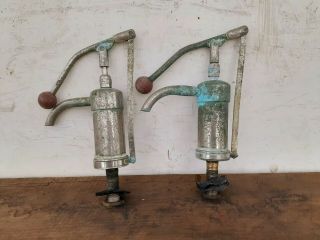 Vintage Chrome Over Bronze Galley Taps