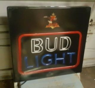 Vintage Bud Light Beer Light Sign - Neon Look Item 810 - 012 2