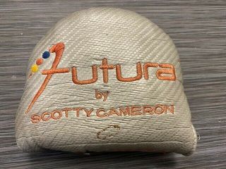 Vintage Scotty Cameron Titleist Futura Mallet Putter Cover Silver Rh Headcover