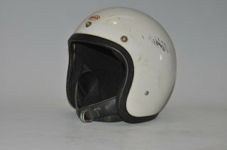 Vintage White Open Face Bell - Toptex R - T Helmet