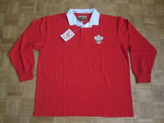 Bnwt Vintage Wales Cotton Traders Classics Rugby Shirt - Adult Xxl