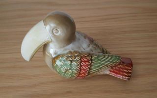 Vintage Art Decoration Toucan Bird Ceramic Figurine Figure