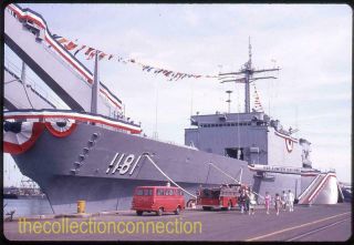 11 Vtg 1969 35mm Slides Us Naval Ship Uss Sumter Lts - 1181 Christening Launch
