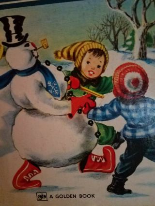 Vintage Golden Book Frosty The Snowman retold by Annie North Bedford (1979,  HB) 2