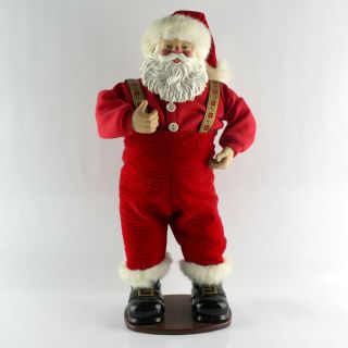 Vintage Jingle Bell Rock Santa Animated Dancing Musical Santa 1998