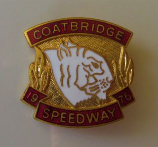 Coatbridge Speedway Tigers 1976 Vintage Enamel Pin Badge W.  Reeves B 