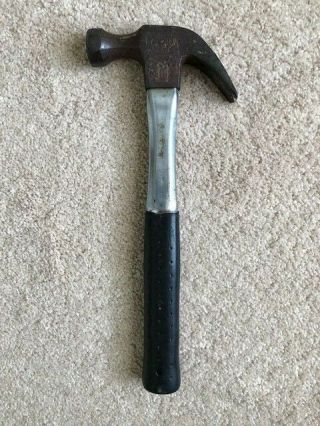 Old Vintage Vaughan Metal Handle 16 Oz Claw Hammer Sturdy Rubber Grip