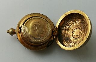 Antique Sovereign Coin Holder Wallet Old Gold Lustre Case Money Box Saving Bank