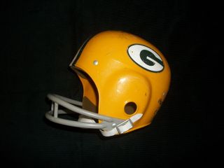 Green Bay Packers Rawlings Bnfl Vintage Youth Large Plastic Helmet 5.  75