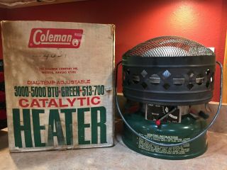 Vintage Coleman 3000 - 5000 Btu Adjustable Catalytic Heater Model 513 - 700
