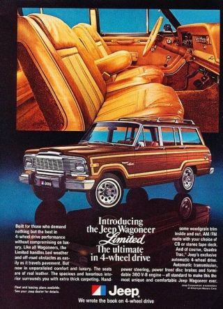 1978 1979 Jeep Wagoneer Limited Advertisement Print Art Car Ad J861 - Grand 4wd