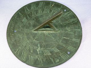 Antique Bronze Sun Dial