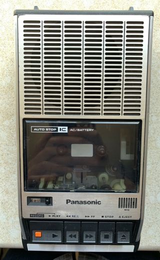 Vintage 1977 Panasonic Portable Cassette Recorder Player Rq - 2309a