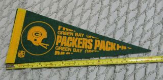 Vintage 1980s Nfl Green Bay Packers Pennant Wisconsin