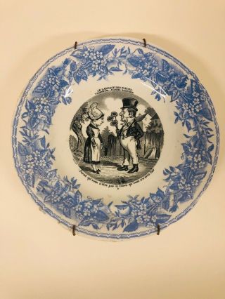 Vintage French Wall Plate - Porcelaine Opaque De Gien " Le Langage Des Fleurs "