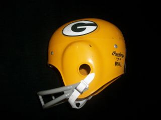 Green Bay Packers Rawlings Bnfl Vintage Youth Large Plastic Helmet 6.  5