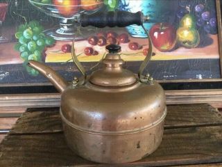 Vintage Simplex Solid Copper Teapot/ Kettle Made In England