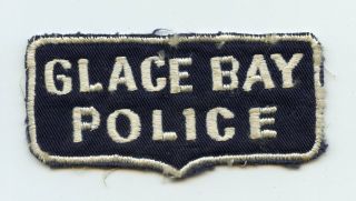 Vintage Glace Bay Police Nova Scotia,  Canada Htf Uniform/shoulder Patch