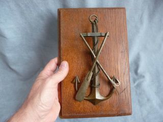 Antique Naval Nautical Desktop Letter Paper Clip Anchor Boat Hook Paddle 1920s