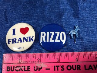 Vintage Campaign Button Pin Philadelphia Mayor Frank Rizzo