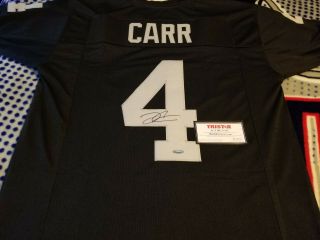 Derek Carr Autographed Oakland Raiders Jersey Tristar