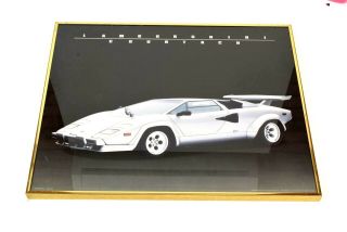 Lamborghini Countach Framed Picture Poster Photo Lambo Car Glass Frame 80 