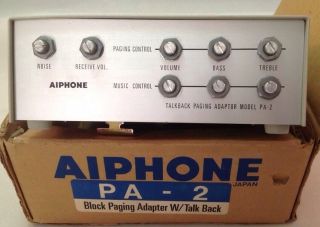 Aiphone Pa - 2,  Talkback Paging Adapter,  Vintage