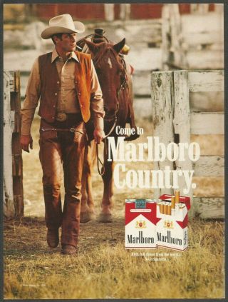 Marlboro Cigarettes - 1986 Vintage Print Ad
