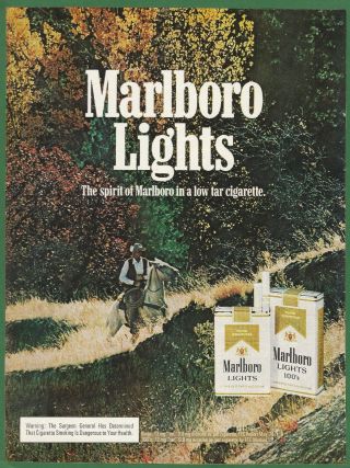 Marlboro Lights Cigarettes - 1979 Vintage Print Ad