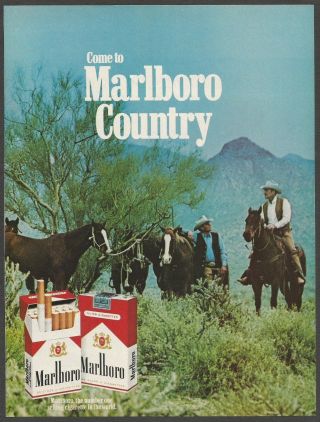 Come To Marlboro Country - Marlboro Cigarettes - 1981 Vintage Print Ad