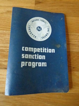 Competition Sanction Program,  1975 - 1976 - National Council Corvette Clubs Inc